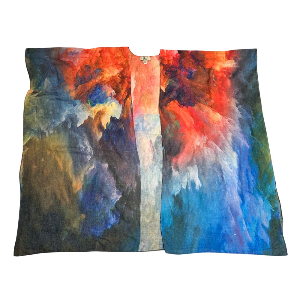 Resort Cruise Vacation Swim Pool Cover Kimono Watercolor Kimono Wrap Boho Shawl